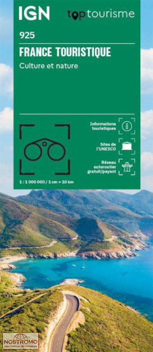 925 FRANCE TOURISTIQUE | carte touristique IGN