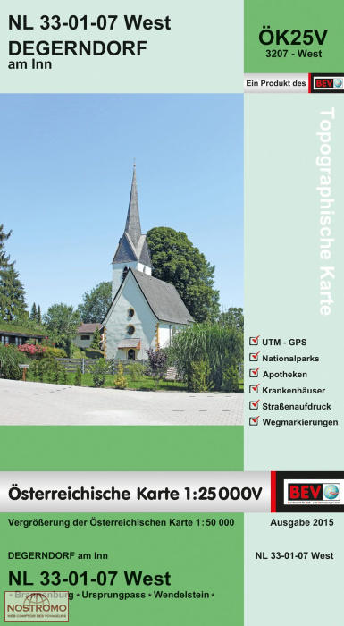 3207-WEST DEGERNDORF AM INN | carte topographique BEV
