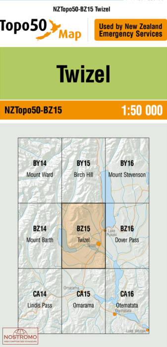 BZ15 TWIZEL | carte topographique LINZ
