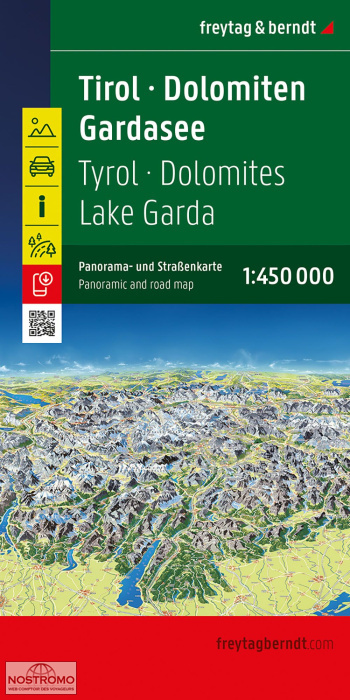TYROL - DOLOMITES - LAKE GARDA | Freytag & Berndt travel map