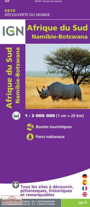 AFRIQUE DU SUD | carte touristique IGN | nostromoweb