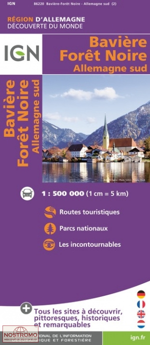 BAVIÈRE - FORÊT NOIRE | carte touristique IGN
