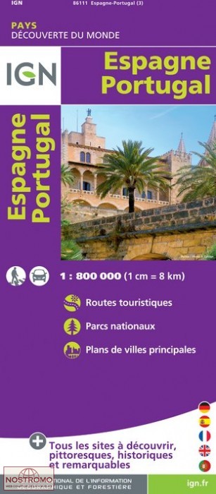 ESPAGNE - PORTUGAL | carte touristique IGN