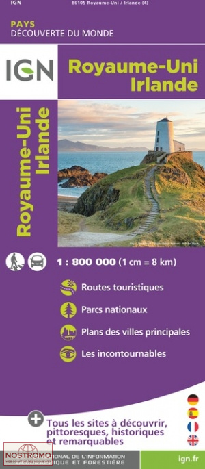 ROYAUME-UNI - IRLANDE | carte routière IGN