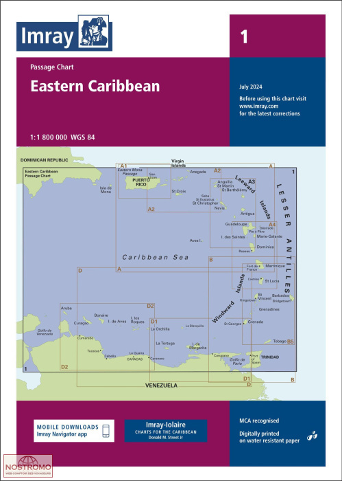 1 MER DES CARAÏBES EST | carte marine Imray