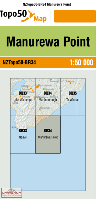 BR34 MANUREWA POINT | carte topographique LINZ