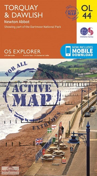OL44 TORQUAY & DAWLISH - NEWTON ABBOT | OS hiking map