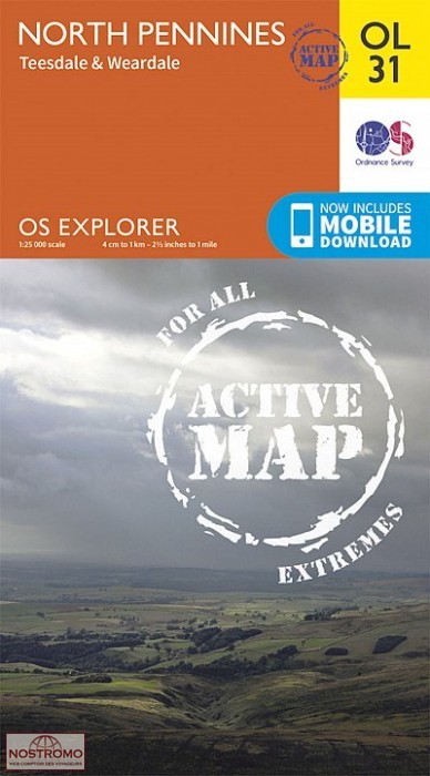 OL31 NORTH PENNINES - TEESDALE & WEARDALE | OS hiking map