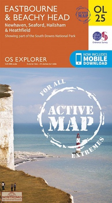 OL25 EASTBOURNE & BEACHY HEAD - NEWHAVEN & SEAFORD | OS hiking map