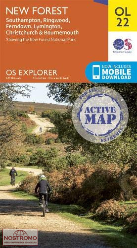 OL22 NEW FOREST - SOUTHAMPTON, RINGWOOD & BOURNEMOUTH | OS hiking map