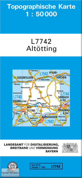 L7742 ALTÖTTING | carte topographique LDBV