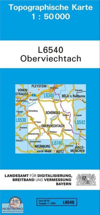 L6540 OBERVIECHTACH | carte topographique LDBV