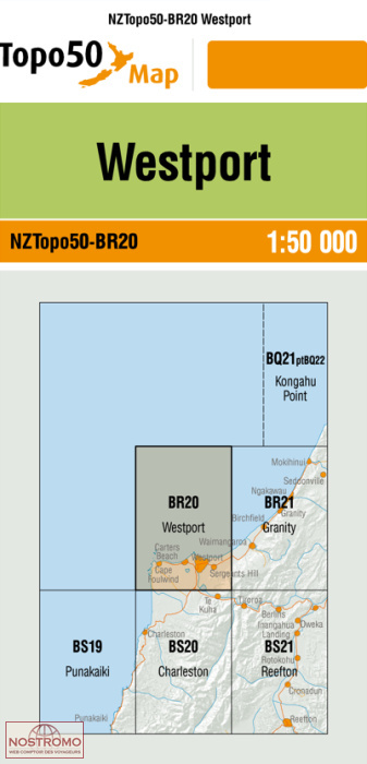 BR20 WESTPORT | carte topographique LINZ