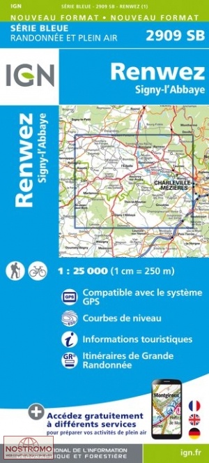 2909SB RENWEZ | carte de randonnée IGN