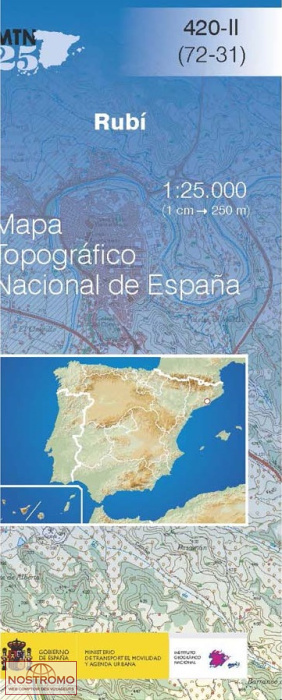 420-2 RUBÍ | carte topographique CNIG