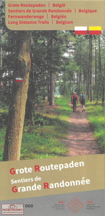 LONG-DISTANCE FOOTPATHS IN BELGIUM | NGI/IGN hiking map