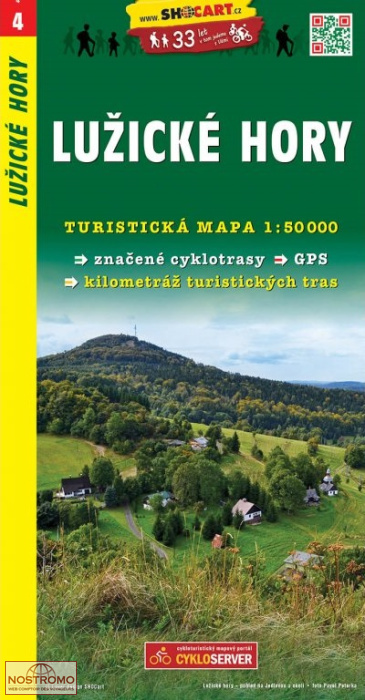 04 LUŽICKÉ HORY | carte de randonnée Shocart