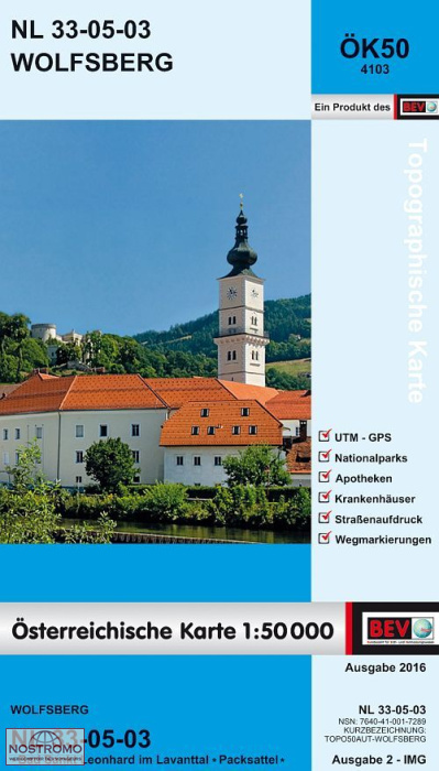 4103 WOLFSBERG | carte topographique BEV