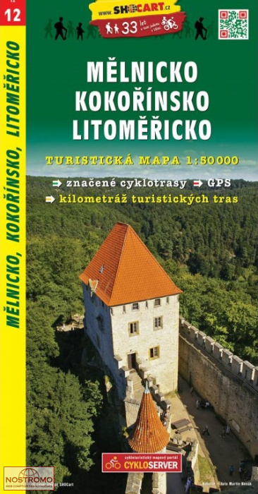 12 MĚLNICKO - KOKOŘÍNSKO - LITOMĚŘICKO | carte de randonnée Shocart