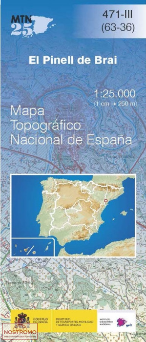 471-3 EL PINELL DE BRAI | carte topographique CNIG