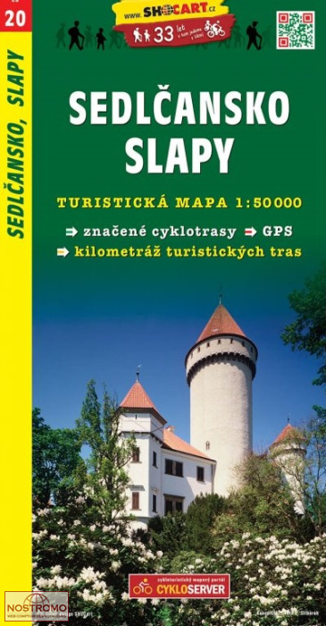 20 SEDLČANSKO - SLAPY | carte de randonnée Shocart
