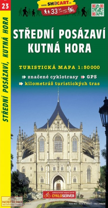 23 STŘEDNÍ POSÁZAVÍ - KUTNÁ HORA | carte de randonnée Shocart