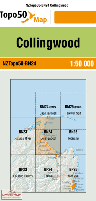 BN24 COLLINGWOOD | carte topographique LINZ