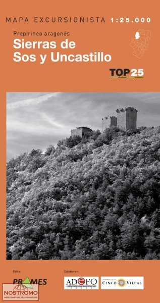 SIERRAS DE SOS Y UNCASTILLO | Prames hiking map