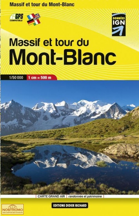 MASSIF ET TOUR DU MONT-BLANC | Didier Richard hiking map