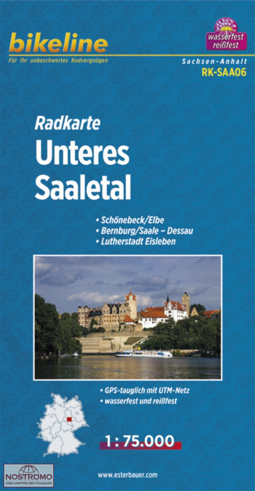 SAA06 UNTERES SAALETAL | carte de cyclotourisme Esterbauer