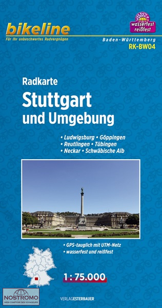 BW04 STUTTGART UND UMGEBUNG | Esterbauer cycling map