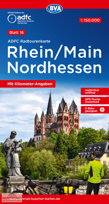 16 RHEIN/MAIN - NORDHESSEN | BVA BikeMedia cycling map