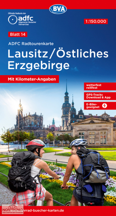14 LAUSITZ - ÖSTLICHES ERZGEBIRGE | BVA BikeMedia cycling map