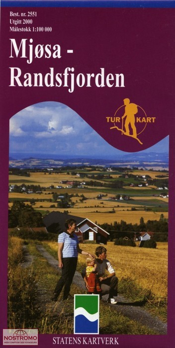 2551 MJØSA - RANDSFJORDEN | carte de randonnée Nordeca