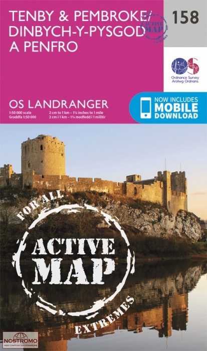 0158 TENBY & PEMBROKE | OS hiking map