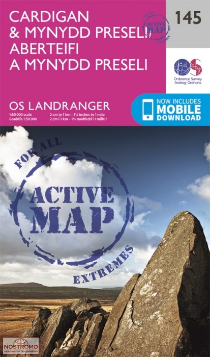 0145 CARDIGAN & MYNYDD PRESELI | OS hiking map