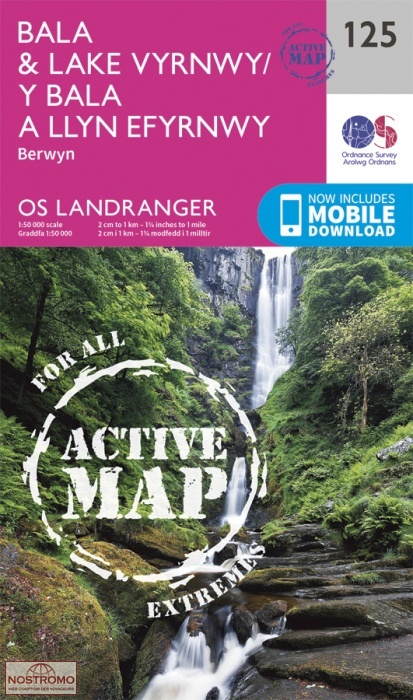 0125 BALA & LAKE VYRNWY - BERWIN | OS hiking map