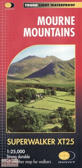 MOURNE MOUNTAINS | carte de randonnée Harvey