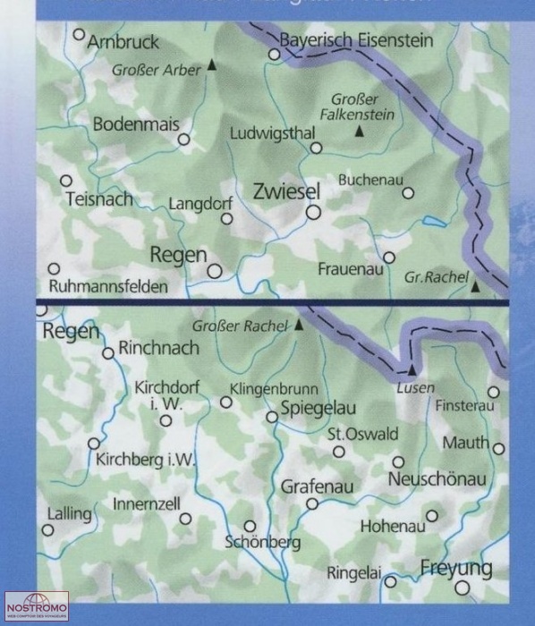 54 BAYERISCHER  WALD  NATIONALPARK carte  de randonn e 