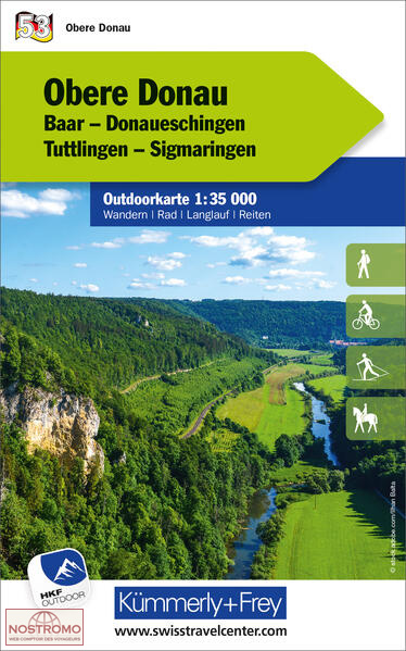 53 OBERE DONAU | Kummerly+Frey hiking map