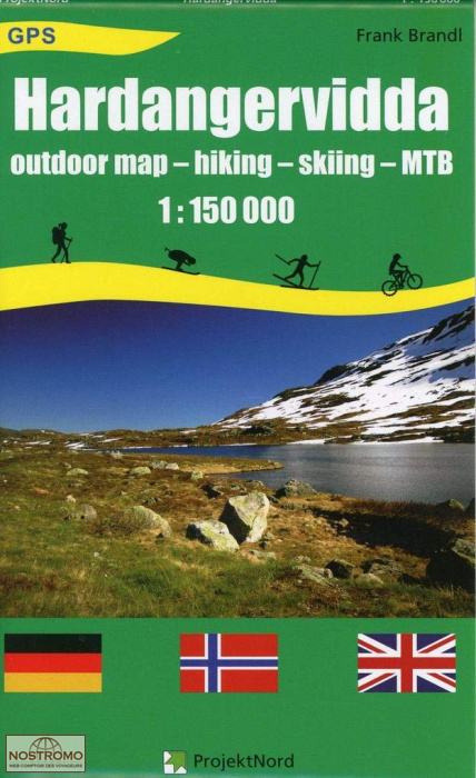 HARDANGERVIDDA |  carte touristique Projektnord