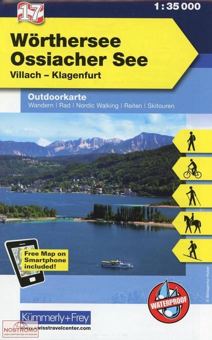 17 WÖRTHERSEE - OSSIACHER SEE | carte de randonnée Kummerly+Frey