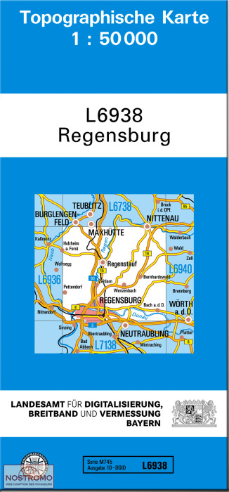 L6938 REGENSBURG | carte topographique LDBV