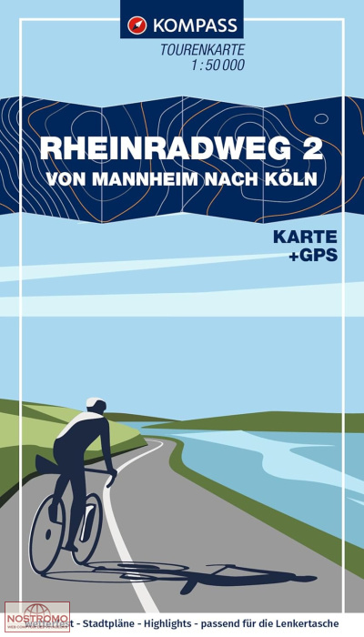 7012 RHEINRADWEG 2 | Kompass cycling map