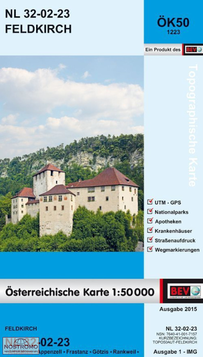 1223 FELDKIRCH | carte topographique BEV
