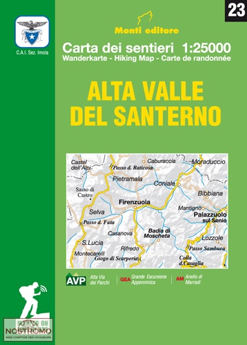 23 ALTA VALLE DEL SANTERNO | Monti hiking map