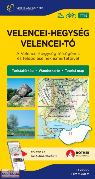 19 VELENCEI-HEGYSÉG - VELENCEI-TÓ | Cartographia hiking map