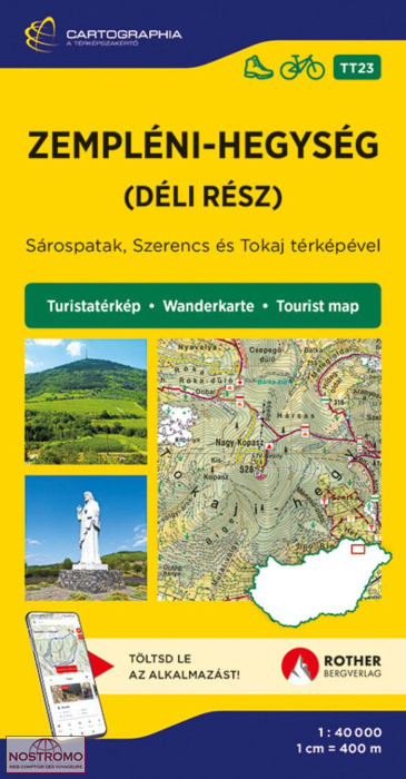 23 ZEMPLENI-HEGYSEG (SUD) | carte de randonnée Cartographia