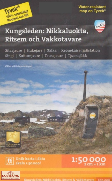 KUNGSLEDEN : NIKKALUOKTA, RITSEM & VAKKOTAVARE | Calazo hiking map