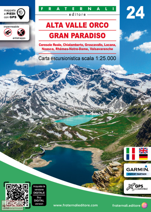 24 VALLE ORCO - GRAN PARADISO | Fraternali hiking map